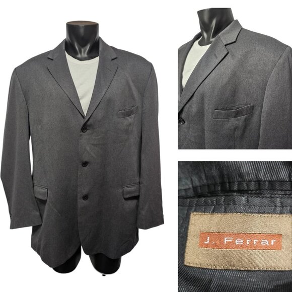 J Ferrar 46L Sport Jacket Gray Blazer - Picture 1 of 13
